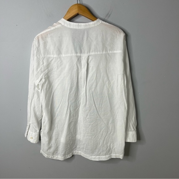 Madewell Cotton Gauze Pocket Tunic Shirt White Size Medium Style NA335 - Picture 5 of 7